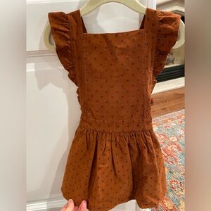 La Coqueta Terracotta Cora Girl Pinafore Skirt 2Y